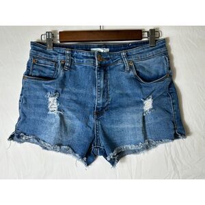 STS Blue Aubrey High Rise Faded Distressed Cut Off Denim Jean Shorts Size 29